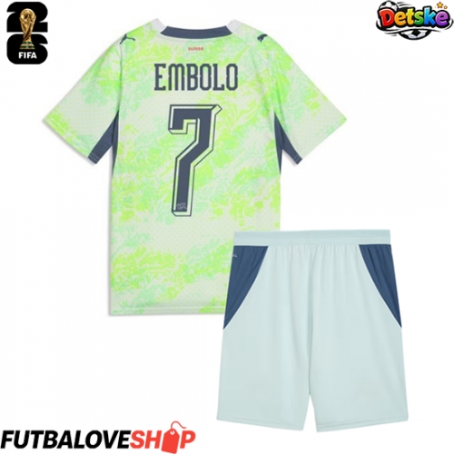 Dres Švajčiarsko Breel Embolo #7 Preč pre deti MS 2026 Krátky Rukáv (+ trenírky)